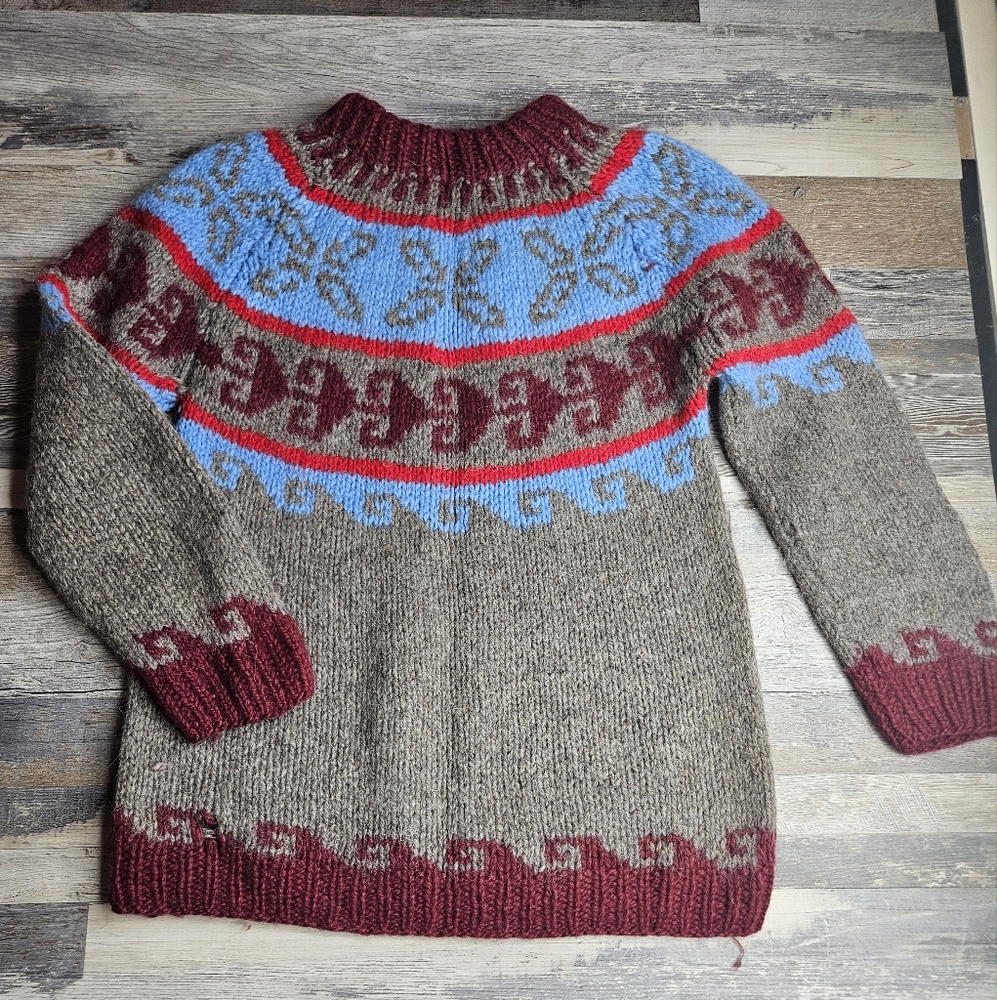 Vintage Wool Sweater Hand Made In Greece